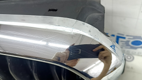 Решетка радиатора grill в сборе BMW 5 G30 17-23 с жалюзи дефлектором радиатора, хром, потрескан хром, трещина, сломано крепление, песок