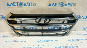 Решітка радіатора grill у зборі Hyundai Tucson 16-18 чорна з хромом