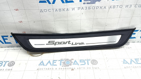Накладка порога зовнішня ззаду ліва BMW 5 G30 17-20 Sport Line, з підсвічуванням, подряпини