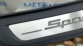 Накладка порога зовнішня ззаду ліва BMW 5 G30 17-23 Sport Line, з підсвічуванням, подряпини