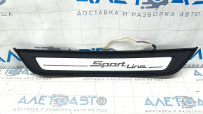 Накладка порога зовнішня задня права BMW 5 G30 17-20 Sport Line, з підсвічуванням, подряпини