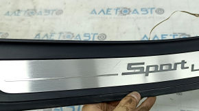 Накладка порога внешняя задняя правая BMW 5 G30 17-23 Sport Line, с подсветкой, царапины