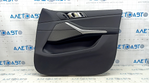 Обшивка дверей картка передня права BMW X7 G07 19-22 Schwarz, вставка під black wood/bronze дерево, з ручкою, з сіткою під динамік, вм'ятини, подряпини, тичка на молдингу