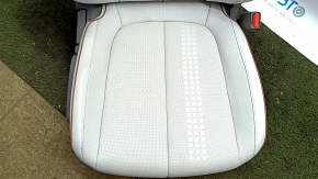 Пасажирське сидіння Hyundai Ioniq 5 22-24 з airbag, механічне, підігрів, сіра комбінована шкіра з перфорацією коричневими вставками, під хімчистку