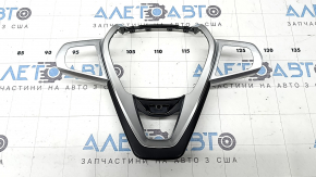 Накладка керма BMW X7 G07 19-26 під підігрів керма та driving assist, хром з чорною шкірою