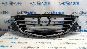 Решітка радіатора grill Mazda CX-9 16-20 без емблеми, з хром вставками, під подіум