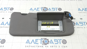 Козирок правий Honda CRV 17-19 сірий, з підсвічуванням, без гачка