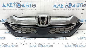 Решітка радіатора grill у зборі Honda CRV 17-19 зі значком, під радар круїз, надламане кріплення