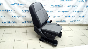 Пассажирское сидение Ford Escape MK3 17-19 без airbag, механическое, ткань, черно-серый, вмятины, под химчистку