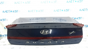 Кришка багажника в зборі Hyundai Sonata 20-23 синій ST2, з оптикою та камерою, обшивка з надривами, потерта