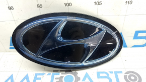 Эмблема решетки радиатора grill Hyundai Sonata 20-23 под радар, воздух под стеклом, песок