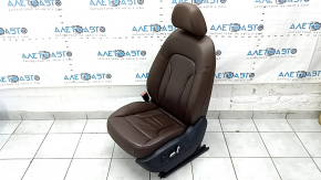 Сидіння водія Audi Q5 8R 09-17 з airbag, електро, шкіра коричнева, прим'ято, потріскано, потерто