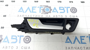 Ручка двери внутренняя задняя левая Audi Q5 8R 09-17 черная с хром, с подсветкой, царапина