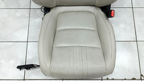 Пасажирське сидіння Honda Accord 18-22 з airbag, електро, шкіра, світло-сіре, підігрів та вентиляція, відсутня бокова накладка, зламано керування, під чищення