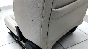 Пасажирське сидіння Honda Accord 18-22 з airbag, електро, шкіра, світло-сіре, підігрів та вентиляція, відсутня бокова накладка, зламано керування, під чищення