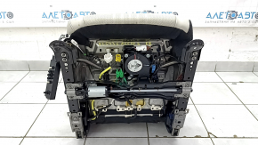 Пасажирське сидіння Honda Accord 18-22 з airbag, електро, шкіра, світло-сіре, підігрів та вентиляція, відсутня бокова накладка, зламано керування, під чищення