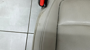 Водительское сидение Honda Accord 18-22 без airbag, стрельнувшее, электро, с памятью, кожа, светло-серое, подогрев и вентиляция, потерто, под чистку, царапины на накладке