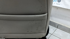 Водительское сидение Honda Accord 18-22 без airbag, стрельнувшее, электро, с памятью, кожа, светло-серое, подогрев и вентиляция, потерто, под чистку, царапины на накладке