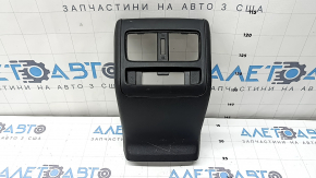 Накладка центральной консоли задняя Honda Accord 18-22 черная, под воздуховод, 2 части, царапины