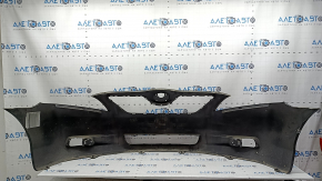 Бампер передний голый Toyota Camry v40 07-09 графит 1G3, царапины, не заводское отверствие, вмятины, трещина