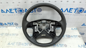 Руль голый Toyota Camry v40 кожа, серый, без кнопок, без управления круизом, царапины, потерт