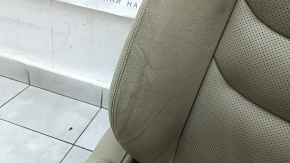 Пассажирское сидение Mazda CX-9 16-17 без airbag, электрическое, подогрев, кожа бежевая перфорация, без подголовника, примято, под химчистку