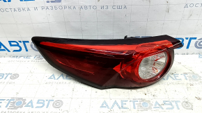 Фонарь внешний крыло левый Mazda CX-9 16-23 без проводки, нет фрагмента, сломаны крепления, пробит корпус, царапины