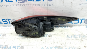 Фонарь внешний крыло левый Mazda CX-9 16-23 без проводки, нет фрагмента, сломаны крепления, пробит корпус, царапины
