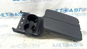 Підлокітник Mazda CX-9 16-23 шкіра, чорний, з підсклянниками, подряпина, вм'ятина