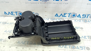 Подлокотник Mazda CX-9 16-23 кожа, черный, с подстаканниками, царапина, вмятина