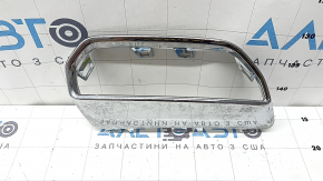 Обрамлення накладки заднього бампера нижнє праве Audi Q5 80A 21-24 хром під широкий вихлоп, S-Line