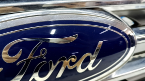 Решетка радиатора grill Ford Edge 19-24 в сборе со значком, без камеры, песок
