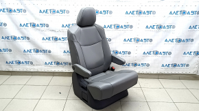 Задний ряд сидений 2 ряд правый Toyota Sienna 21-22 с airbag, кожа серая под 8 мест, под чистку, с подголовником