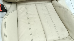 Водительское сидение Audi Q5 80A 21-25 с airbag, электрическое, подогрев, кожа бежевая, Standard, вмятины, царапины, под чистку