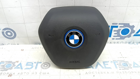 Подушка безпеки airbag в кермо водійська BMW 3 G20 21-26 чорна, plug-in, іржавий піропатрон, подряпини на емблемі