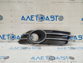 Решетка переднего бампера правая Audi A6 C7 12-15 под радар с хром обрамлением
