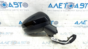 Зеркало боковое правое в сборе Nissan Rogue 21-24 BSM, 7 пинов, с поворотником, с подогревом, черное