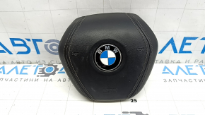 Подушка безпеки airbag в кермо водійська BMW X5 G05 19-26 шкіра чорна, вм'ятина, подряпини