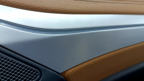 Обшивка дверей картка передня права BMW X5 G05 19-23 шкіра schwarz/коричнева COGNAC вставка сіра, підлокітник шкіра коричнева COGNAC, з ручкою та накладками, подряпини