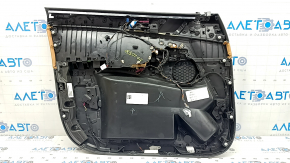 Обшивка дверей картка передня права BMW X5 G05 19-23 шкіра schwarz/коричнева COGNAC вставка сіра, підлокітник шкіра коричнева COGNAC, з ручкою та накладками, подряпини