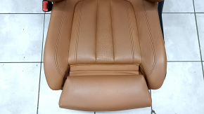 Водительское сидение BMW X5 G05 19-22 с airbag, электрическое, подогрев, память, Sport, кожа коричневая COGNAC, под химчистку, потерто