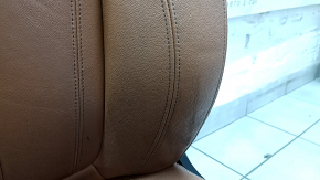 Водительское сидение BMW X5 G05 19-22 с airbag, электрическое, подогрев, память, Sport, кожа коричневая COGNAC, под химчистку, потерто