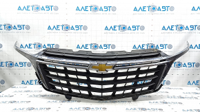 Решетка радиатора grill в сборе Chevrolet Equinox 22-24 с эмблемой и молдингами, хром, LS