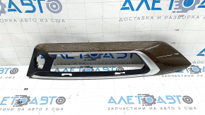 Накладка передньої панелі центральна BMW X3 G01 18-21 чорна, вставка темний дуб Perlglanz Chrom, надувся лак, подряпини