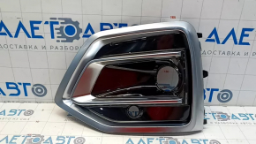 Грати переднього бампера ліва Audi Q5 80A 21-24 з хромом, чорний глянець з хром обрамленням