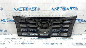 Решетка радиатора grill в сборе Hyundai Tucson 22-24 без камеры, песок, надломано крепление