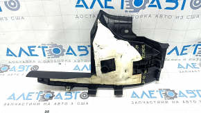 Накладка порога внутренняя задняя правая Hyundai Tucson 22-26 черная 1.6T HEV, царапины, потерта, надломано крепление, трещина в креплении