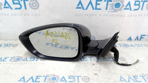 Дзеркало бічне ліве в зборі Honda Accord 23-5 пінів, підігрів, BSM, чорне, подряпина