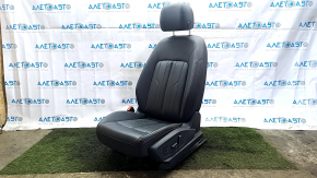 Водійське сидіння Audi E-Tron 19-23 з airbag, електричне, підігрів, темно-сіра шкіра, з підголівником, потріскана шкіра на боковинці