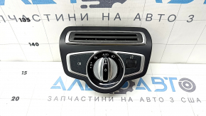 Керування світлом Mercedes C-class W205 15-21 чорний глянець із чорною накладкою